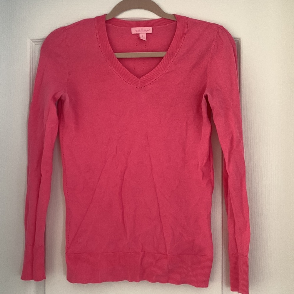 Lilly Pulitzer pink sweater, size S